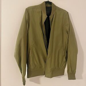 Mens Lightweight Warm Bomber Jacket Size M Full Zip Like New